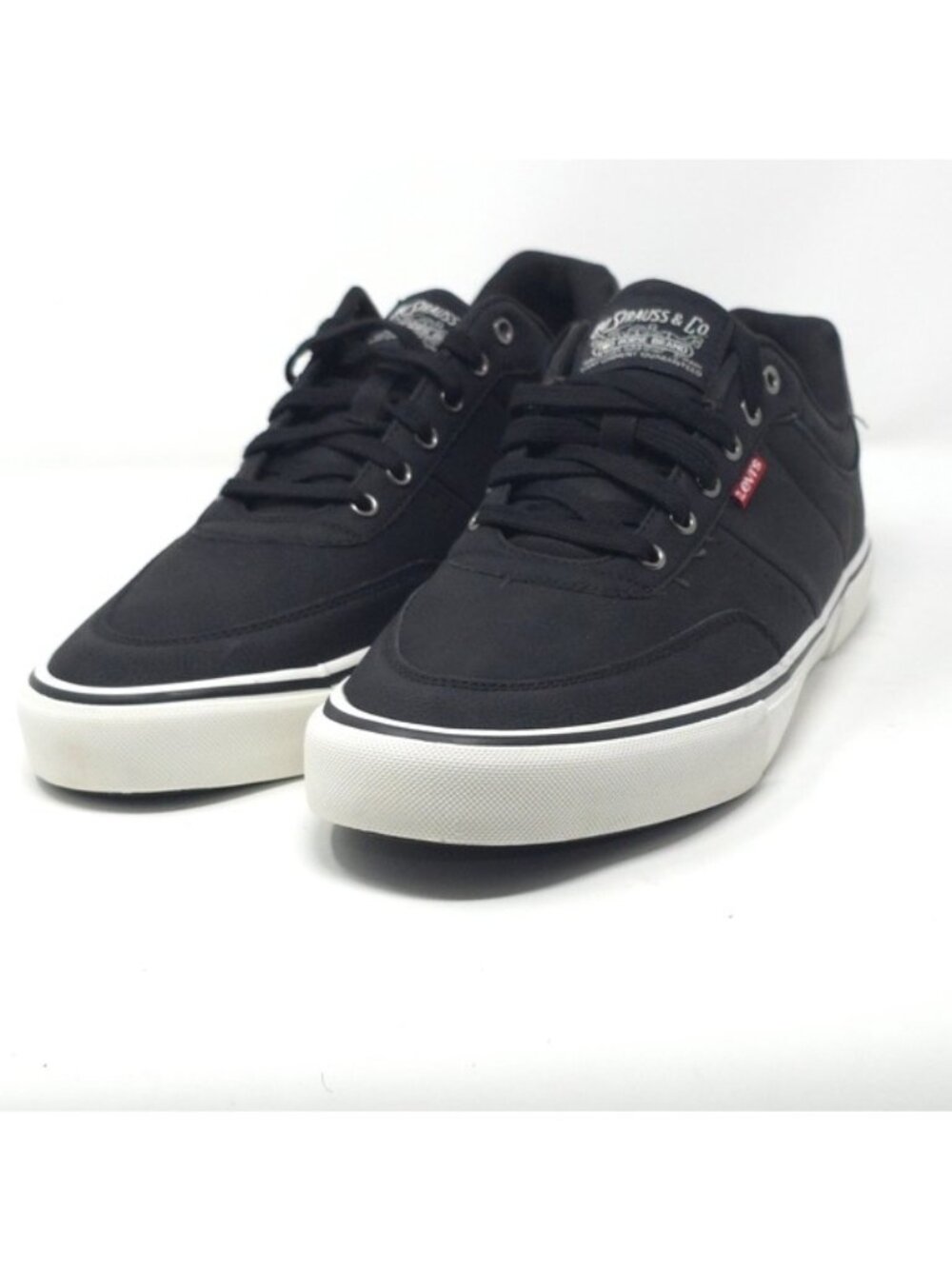 Levi’s Drive Lo Black Synthetic Leather Lace-Up Sneakers Size 11M